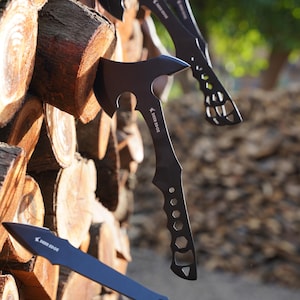 Professional Throwing Knives Set & Axe Set | Full Tomahawks Set | Throwing Hatchet with Nylon Sheath for Competition and Recreation