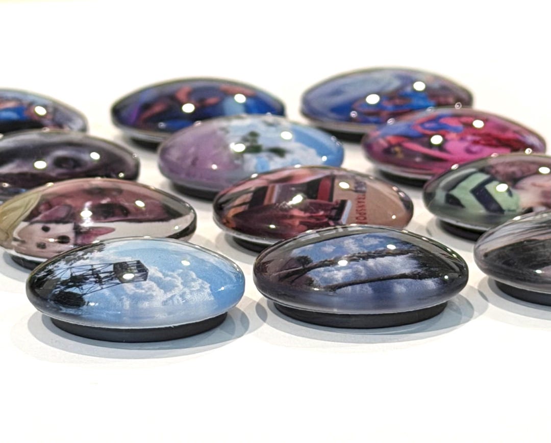 5 Photo Magnets, Personalized, Custom Glass Keepsakes, Mini Gift - Etsy