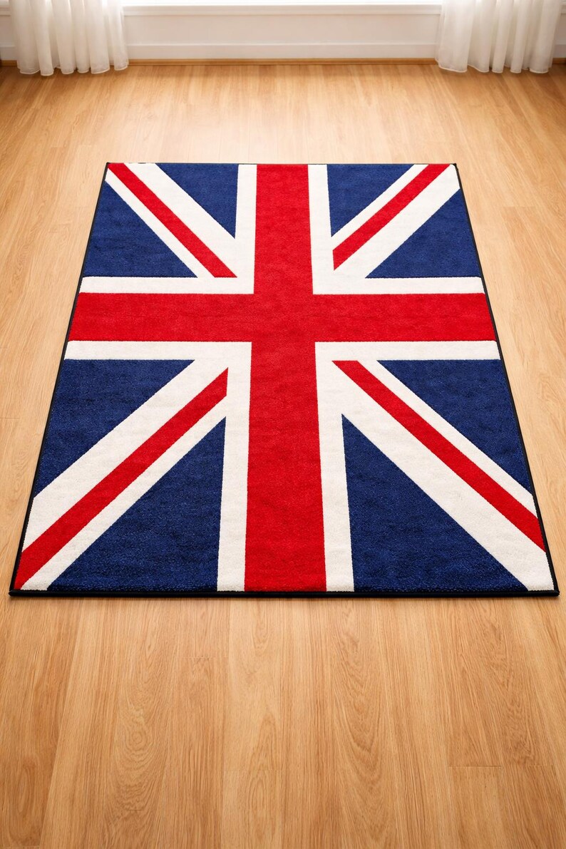 Luxury Union Jack Area Rug - Premium British Flag Carpet, Soft Plush ...