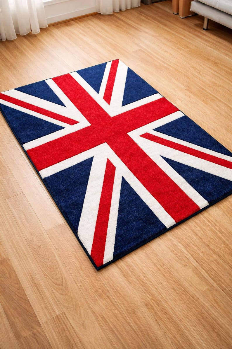 Luxury Union Jack Area Rug - Premium British Flag Carpet, Soft Plush ...