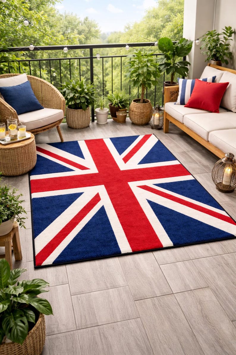 Luxury Union Jack Area Rug - Premium British Flag Carpet, Soft Plush ...