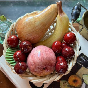Vintage Italian Capodimonte Porcelain Fruit Basket