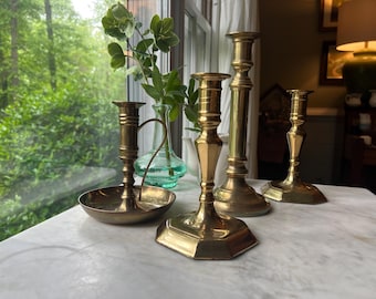 Vintage Solid Brass Candlestick Holder | Variety Sold Individually