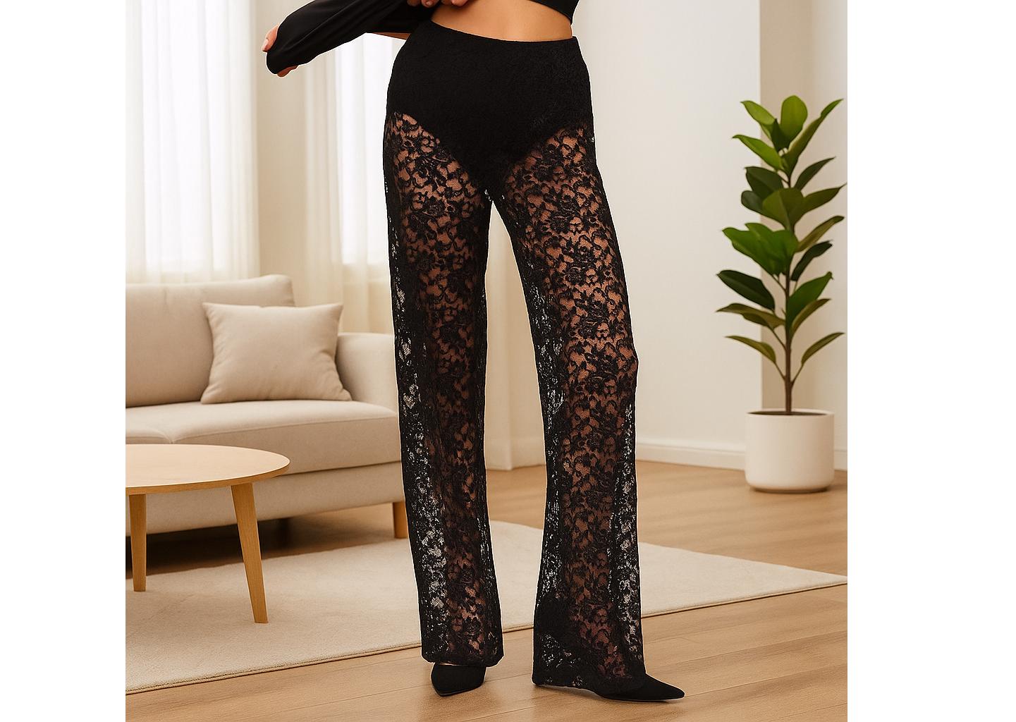 Floral Mesh Pants - Etsy