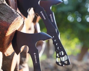 Full Tang Throwing Axe and Knife Set - Gift for Outdoor Enthusiasts