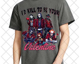 Creepy Cute Horror Valentine PNG | Slasher Movie Clipart (Digital Download)