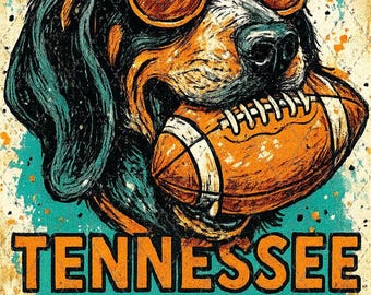 Tennessee Volunteers PNG | Smokey Dog Mascot Digital Download | Vols Football Clipart