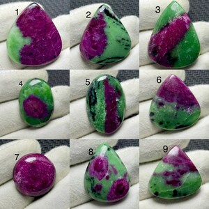 Cabochon di rubino naturale zoisite per la creazione di gioielli
