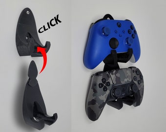 Gaming Controller Stand Display - Expandable Wall Mount - Headphone Hanger