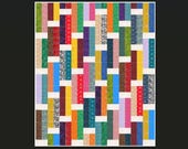 Covered in Adventure Quilt Pattern – 2 1/2 inch Strips, Jelly Roll Friendly, Scrap, Easy Baby or Kids Quilt, Quick PDF Pattern