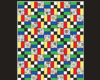 Covered in Balloons - Baby Quilt Pattern – Quick Strip Pieced Design (PDF Pattern)