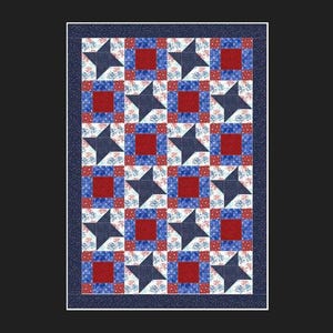 Covered in Stars Quilt Pattern – PDF Download – Friendship Star Block – Beginner Friendly Quilt
