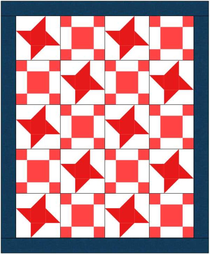 Covered in Stars Quilt Pattern – PDF Download – Friendship Star Block ...