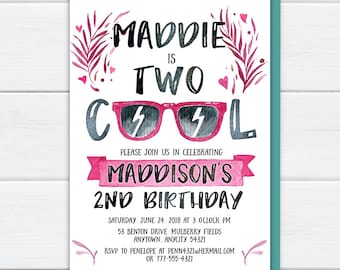 2nd birthday invite etsy