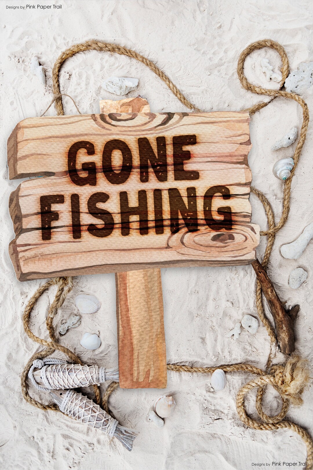 Printable Gone Fishing Party Sign Decoration, Gone Fishing Sign, Fishing Party Sign Printable Instant Download - Etsy