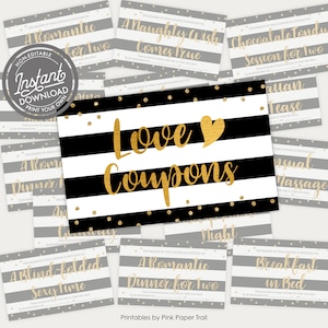 Hot and Sexy Valentine Hot and Sexy Love Coupons, Wedding Gift for Him Her, Valentine's Love Voucher Instant Download Print Your Own
