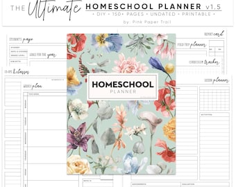 Ultimate Homeschool Planner Printable, DIY Homeschool Planner Pages, Lesson Planner Instant Access Digital