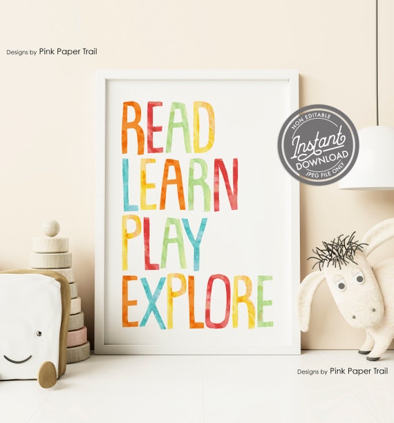 Homeschool Room Decor, Positivity Homeschool Classroom Wall Art