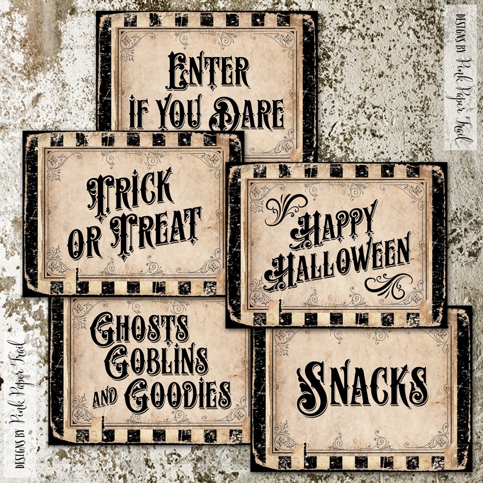 Halloween Party Signs Party Posters Party Decor 8x10 Etsy