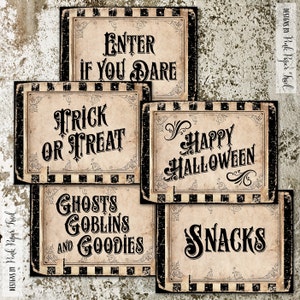 Halloween Party Signs, Party Posters, Party Decor, 8x10 inches, Instant Download, Print Your Own