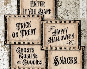 Letreros de fiesta de Halloween, carteles de fiesta, decoración de fiesta, 8x10 pulgadas, descarga instantánea, imprima el suyo