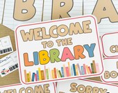 Library Pretend Play Printable Kit for Kids, Library Dramatic Play Set, Reading Center Props, Homeschool Classroom Activity