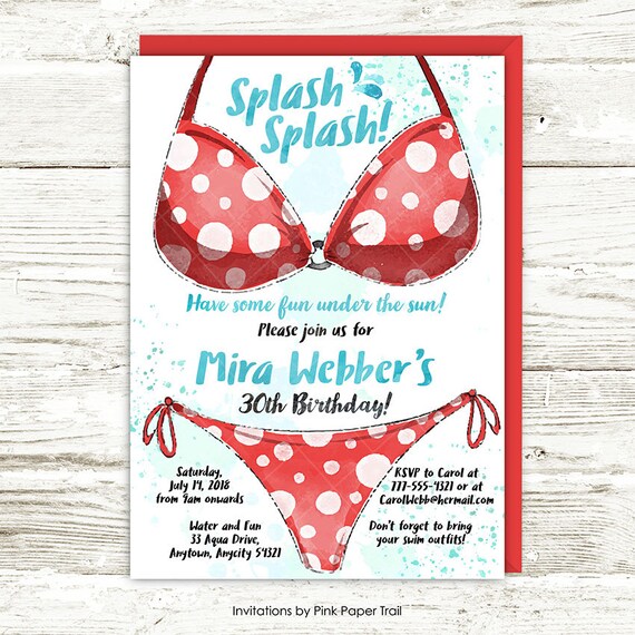 red polka dot bikini outfit