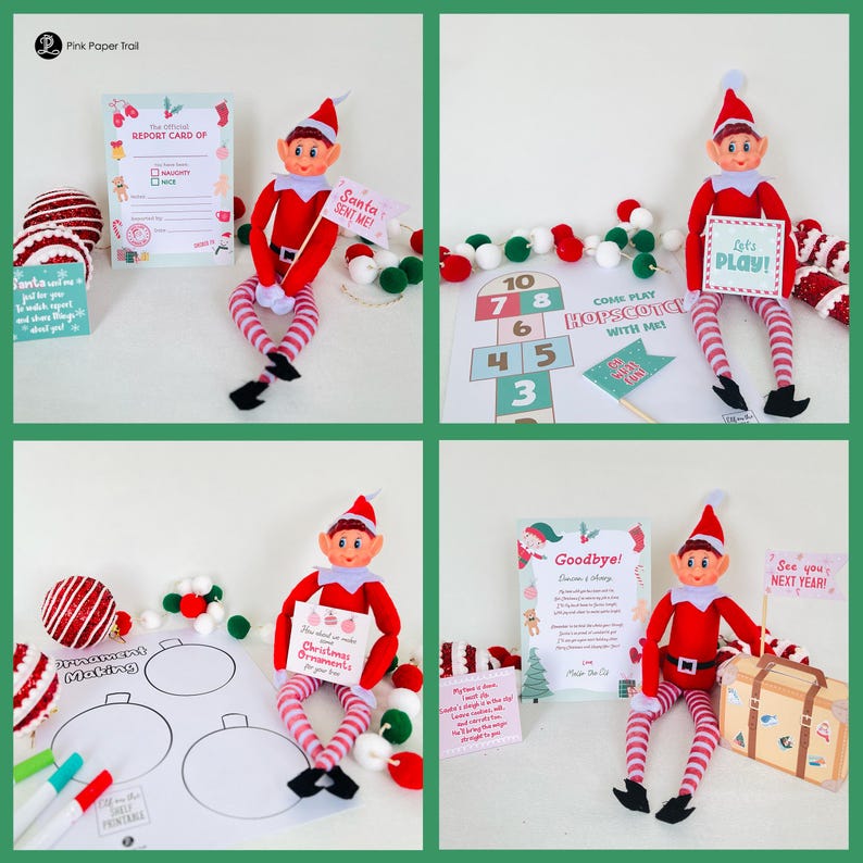 Christmas Elf Printable Kit: 24 Days Elf Ideas and Antics for Kids With ...