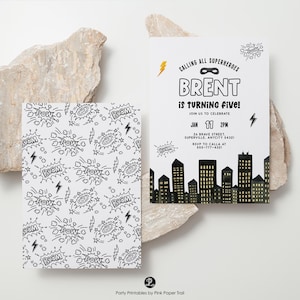 Superhero Birthday Invitation Template Superheroes Editable Invite Any Age Hero Birthday Invitation Template Instant Download