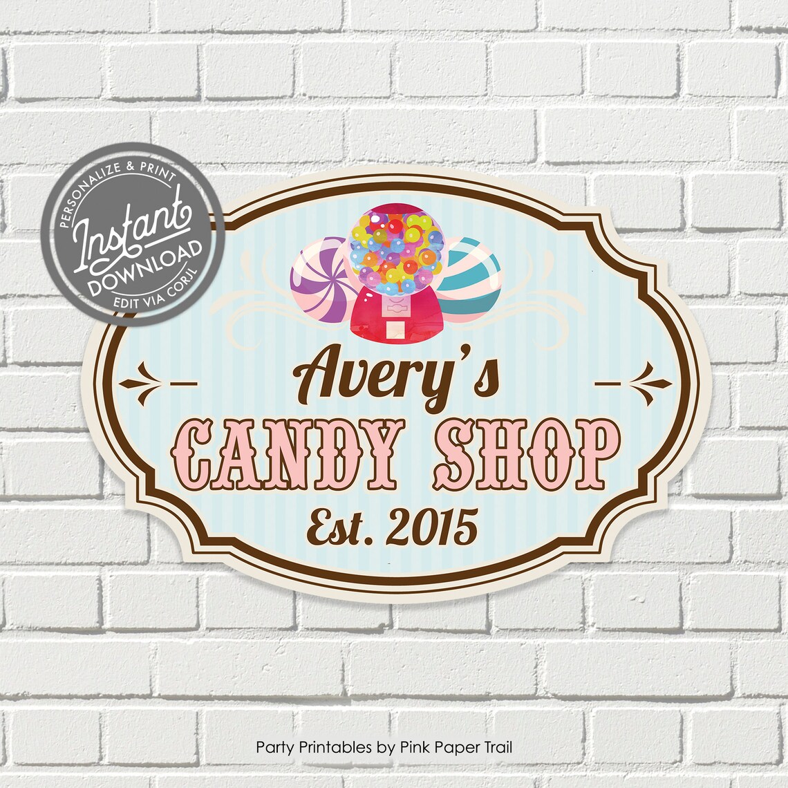 Candy Shop Party Sign Candy Booth Signage Candy Cart Sign - Etsy