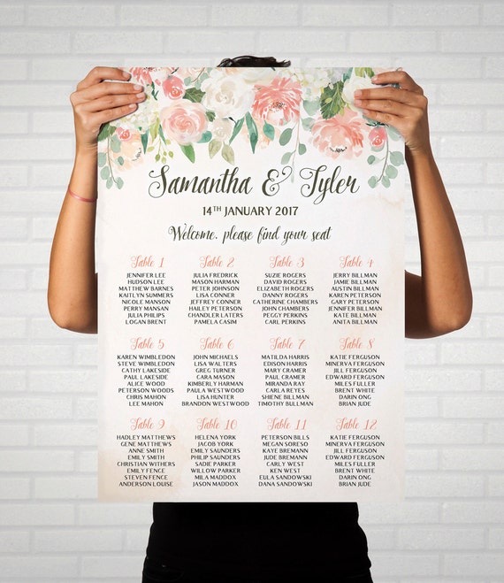 Personalized Wedding Seating Chart