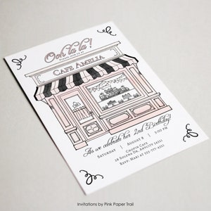 EDITABLE French Cafe Paris Cafe Birthday Soiree Invite, Paris Themed Birthday, Parisian Cafe Birthday Invitation Instant Download Access image 2