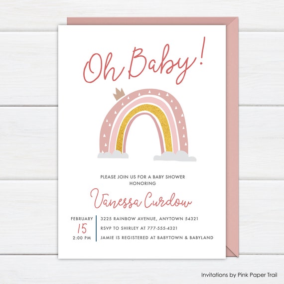 minimalist baby shower invitation