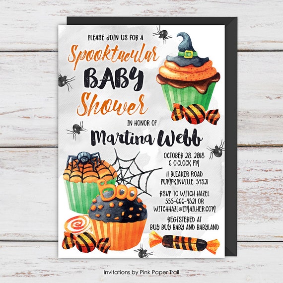 Halloween Baby Shower Invitation Spooktacular Baby Shower Invite