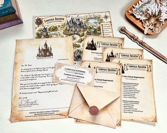 Wizard School Kids Dramatic Play Printable, School of Magic Classroom Decor, Magic Academy Pretend Play, Editable Templates Kit