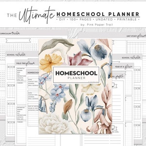 Ultimate Homeschool Planner Printable, DIY Homeschool Planner Pages, Lesson Planner Instant Access Digital