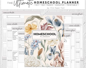 Ultimate Homeschool Planner Printable, DIY Homeschool Planner Pages, Lesson Planner Instant Access Digital