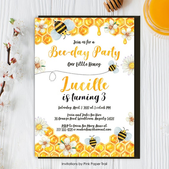 40+ Bee Party Invitations Gif US Invitation Template