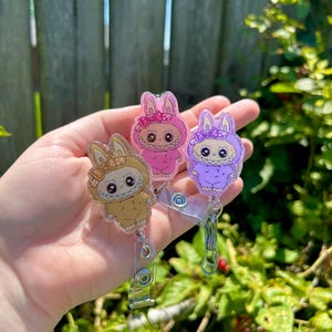 Labubu Badge Reel | Trendy Badge Reel | The monsters Badge Reel | Nurse Gift | Labubu Badge holder