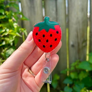 Strawberry Badge Reel | Teacher Badge Reel | Cute Badge Reel | Nurse Gift | Summer Badge Reel