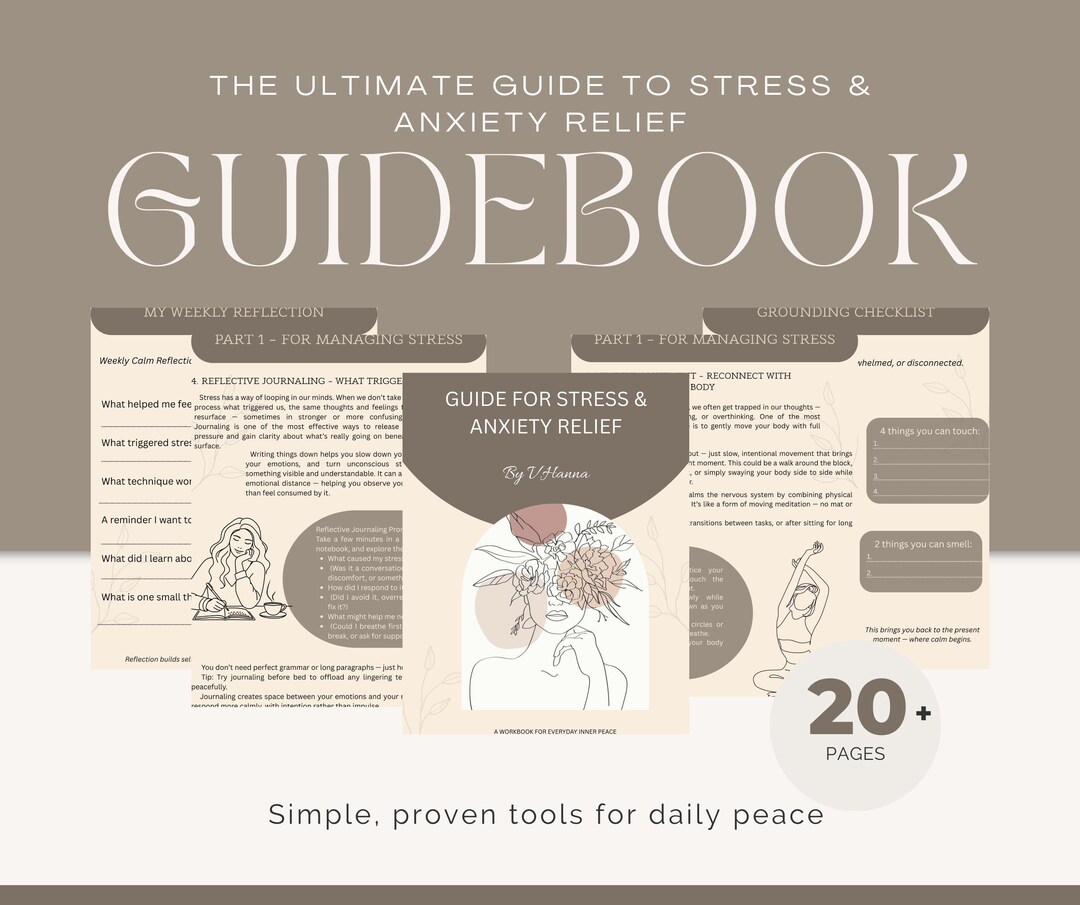Stress and Anxiety Relief & Management Guide | Self Care Printable PDF ...