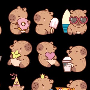 Pegatinas de CAPIBARAS PDF