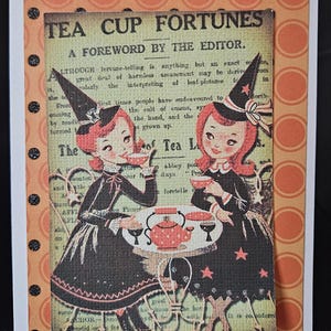 Handmade Witch Themed Friendship Card