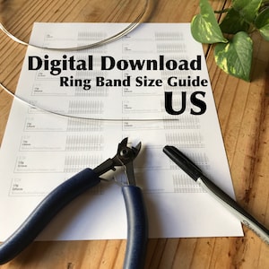 Wire Ring Band Size Guide—US—18g, 16g, 14g, 12g & 10g—Digital Download