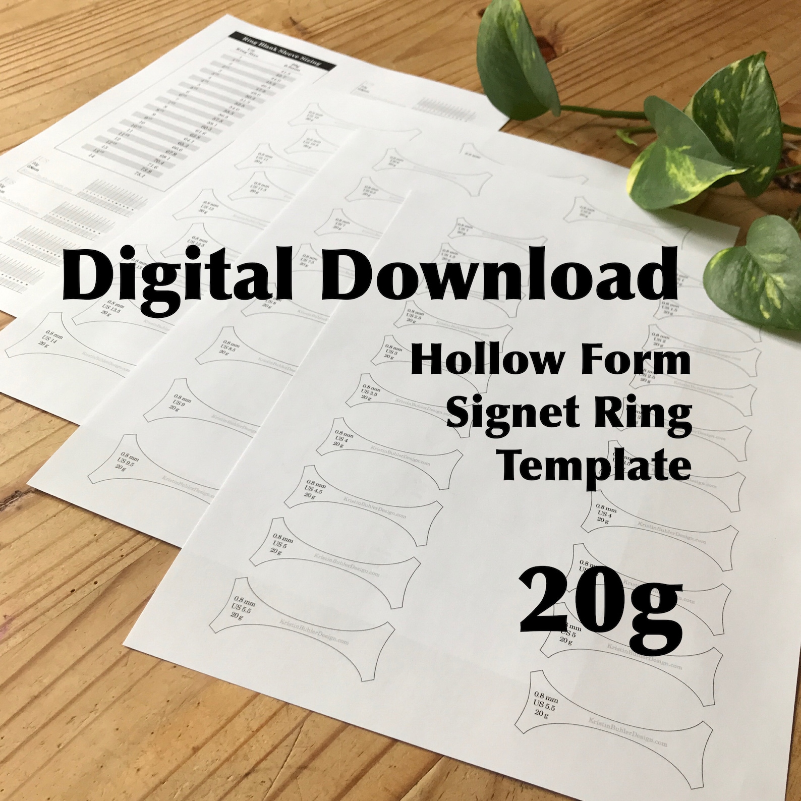 Hollow Form Ring Template US 114 20gdigital Etsy Hollow Form Ring Template US 114 20gdigital Etsy