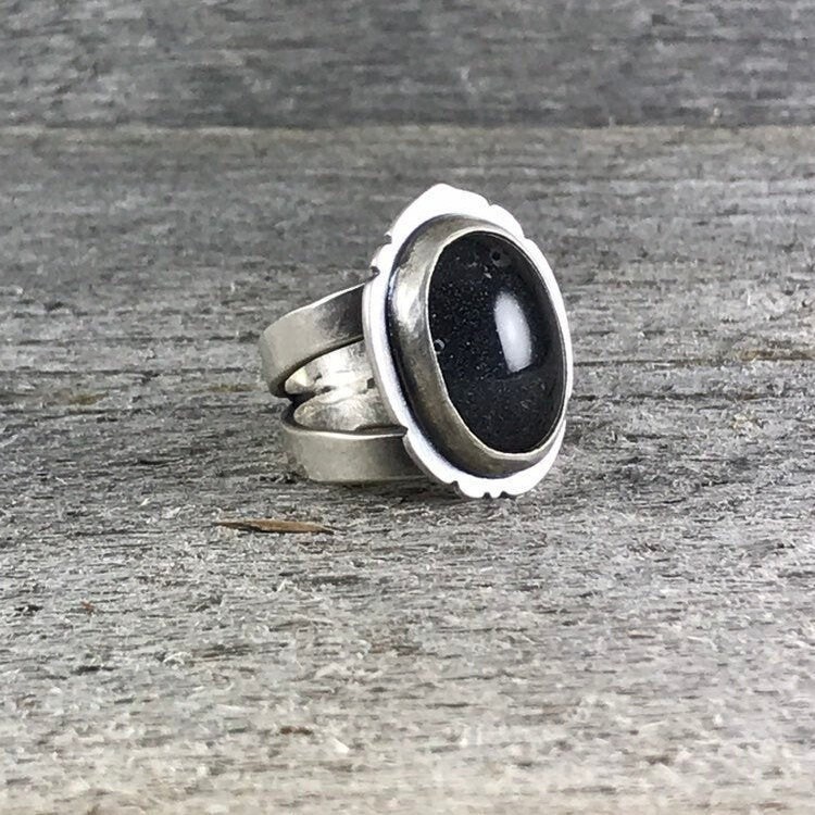 Black Mood Ring Etsy Canada