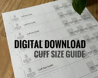 Cuff Size Guide—Cuff Bracelet Templates—Jewellery Template—Digital Download