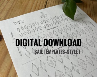 Bail Templates for Pendant—Style 1—Jewellery Template—Digital Download