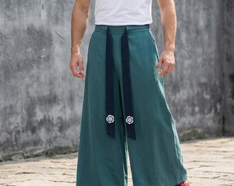 Pantalones anchos para hombre / Pantalones holgados estilo harem, silueta urbana