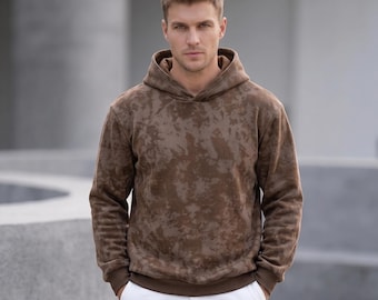 Sudadera con capucha elegante de estilo vintage / Sudadera con forro cómodo / Top con hombros caídos